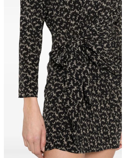 Isabel Marant Black Dulce Abstract-Print Dress