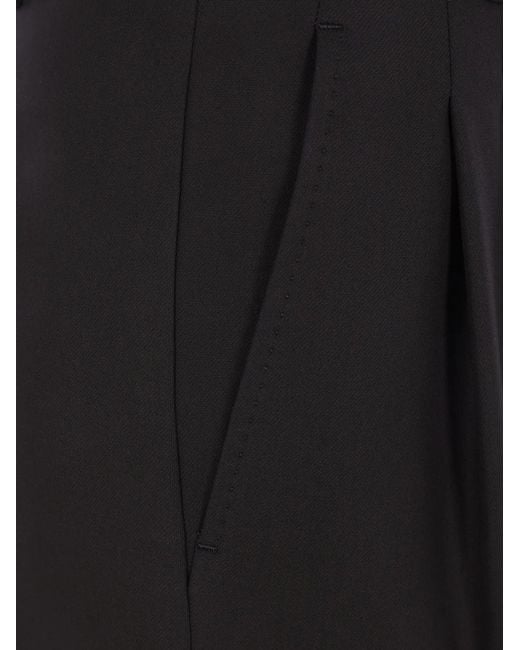 Max Mara Black Belted Pleated Trousers