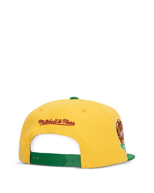 Mitchell & Ness Yellow Mlb Cooperstown Hometown Snapback Cap for men