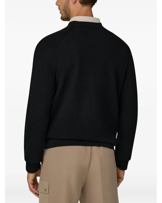 Boggi Black Crew Neck Jumper for men