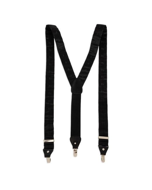 Alexander McQueen Black Silk Braces for men