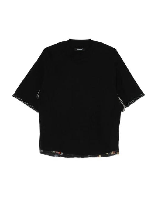 Undercover Black Printed-Trim T-Shirt