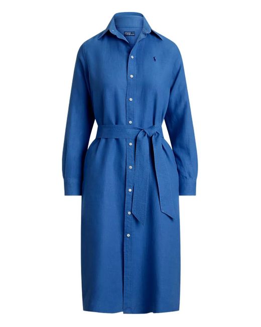 Polo Ralph Lauren Blue Belted Shirt Dress