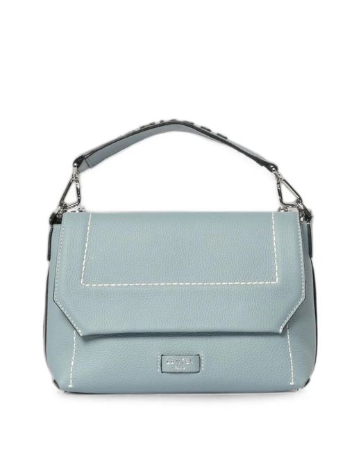 Lancel Blue Medium Ninon Soft Grained Leather Shoulder Bag