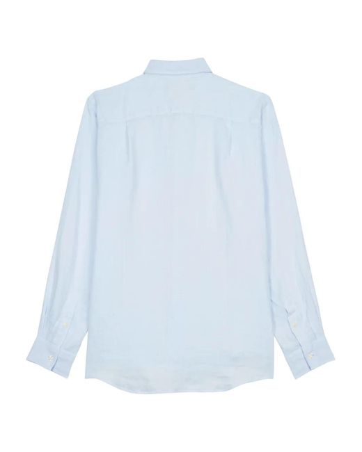 Vilebrequin Blue Caroon Linen Shirt for men