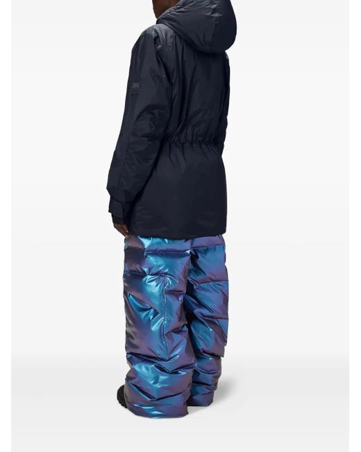Rains Blue Parka mit Kapuze