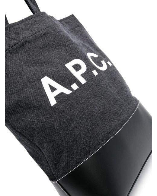 A.P.C. White Small Axel Tote Bag for men