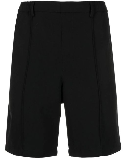 AMI Black Elasticated-Waist Bermuda Shorts for men