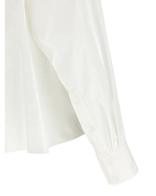 Khaite White Wenley Blouse