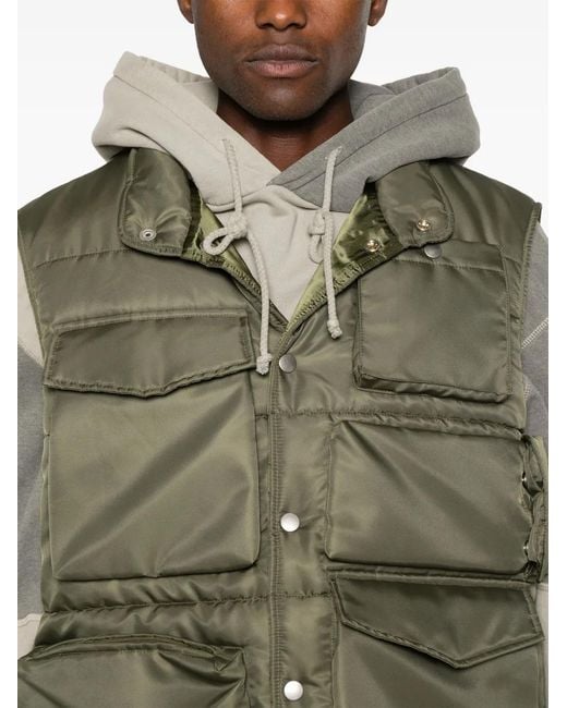 MM6 by Maison Margiela Green Padded Vest for men