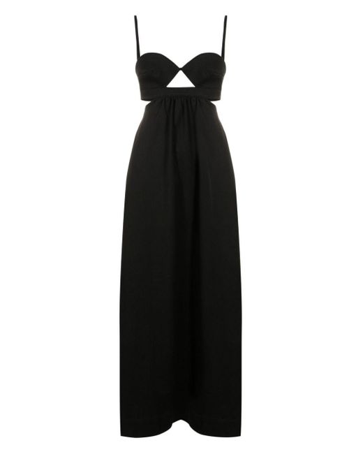 Adriana Degreas Black Sweetheart-neck Cut-out Dress