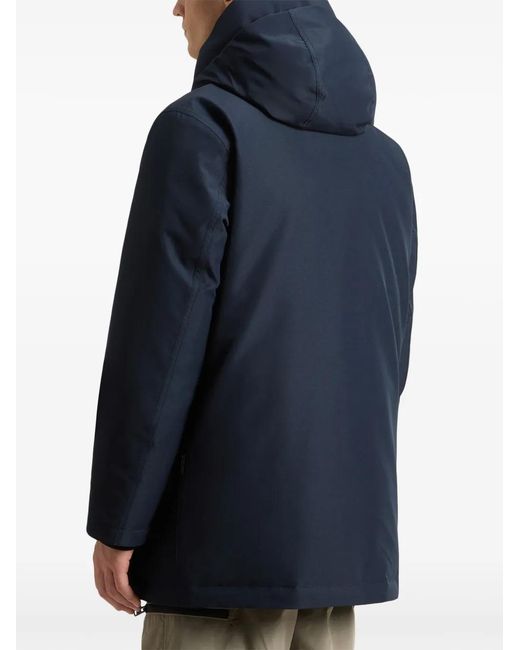 Woolrich Blue Waterproof Gore-Tex Parka for men
