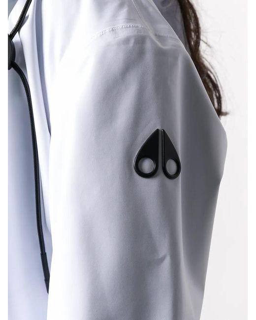 Moose Knuckles White Hooded Sports Jacket