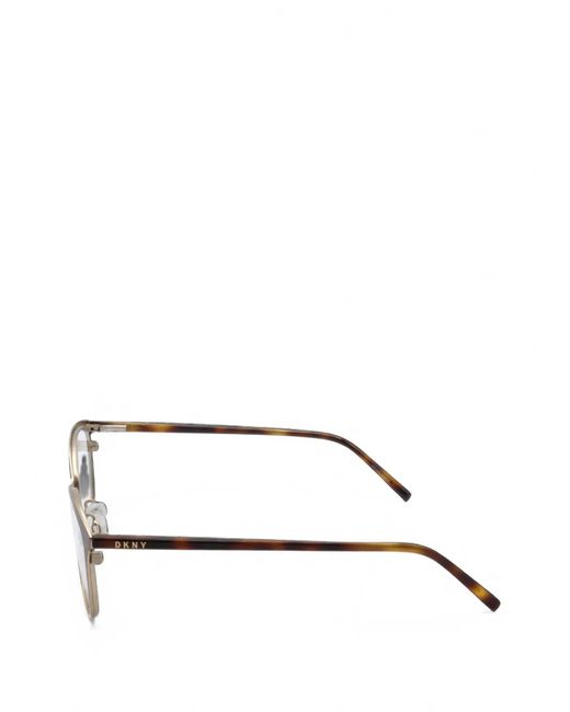 DKNY White Tortoiseshell-Effect Cat-Eye Glasses