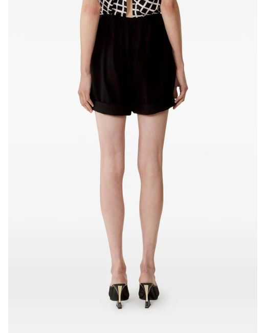 Lanvin Black Zip Pleated Tailored Shorts