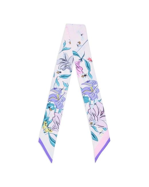 Lancel White Floral Print Headband