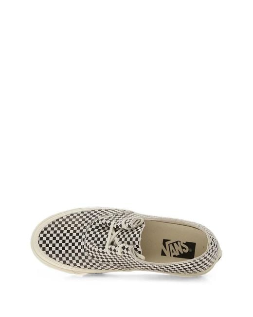 Vans White Lx Authentic Ease Checkered Sneakers