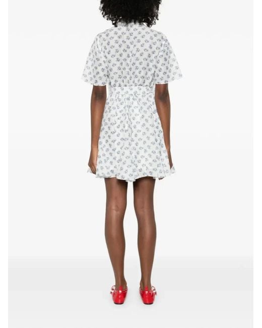 Maje White Jacquard Print Maxi Dress