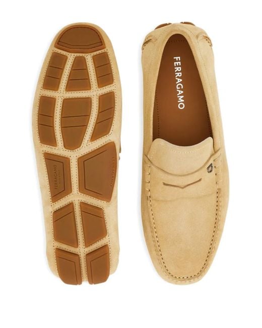 Ferragamo Natural Penny Driver Loafers for men