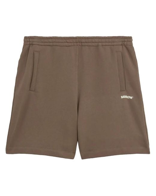 Shorts Sportivi Con Stampa di Barrow in Brown