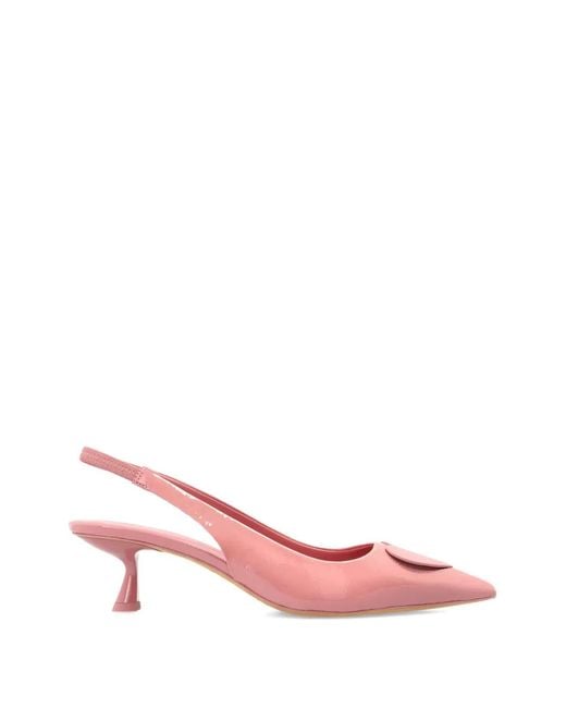 Kate Spade Pink Heart-Detail Heeled Pumps