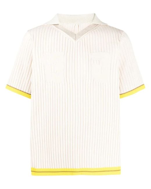 Jacquemus White La Maille Treze Polo for men