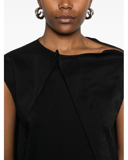 MM6 by Maison Margiela Black Pleated Mini Dress