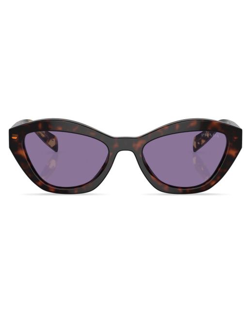 Prada Purple Tortoiseshell-effect Cat-eye Sunglasses