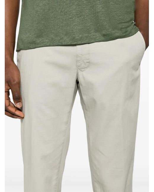 Incotex Natural Mid-Rise Tapered Trousers for men