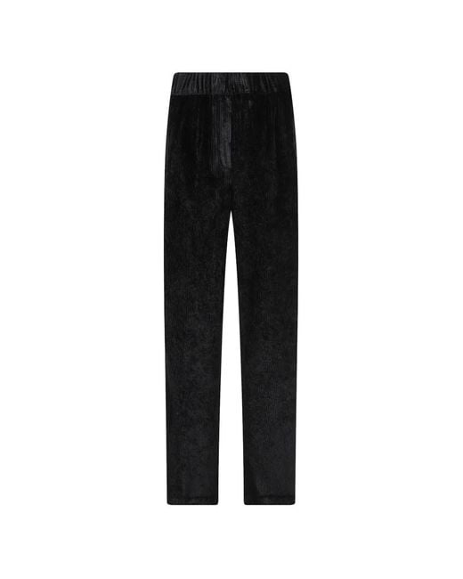 Peserico Black Ribbed-Knit Elasticated Trousers