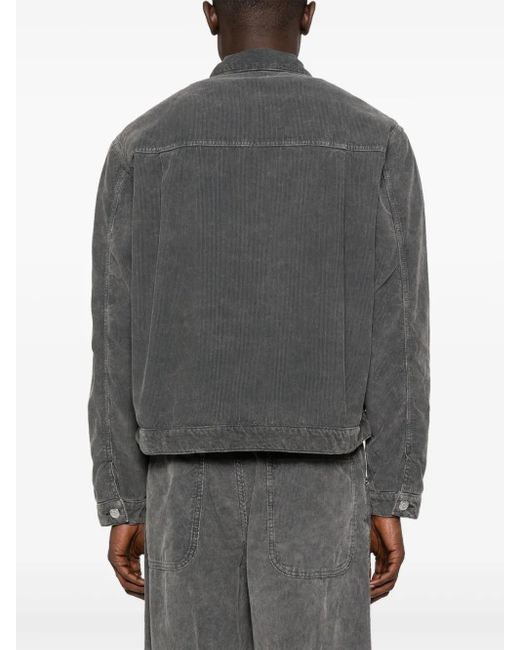sunflower Gray Cotton Single-Breasted Coat for men