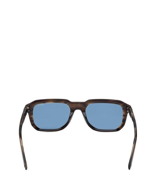 GUESS EYEWEAR Blue Square-Frame Tinted Sunglasses for men