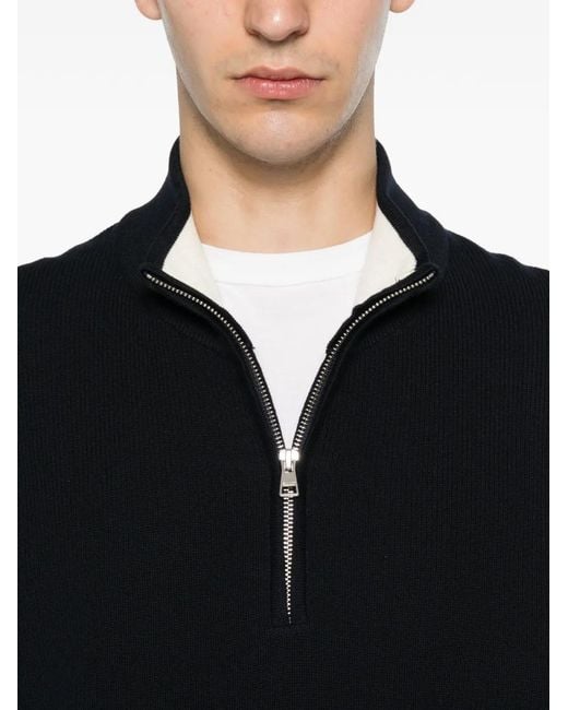 Gant Black Pull À Col Zippé Et Manches Longues for men