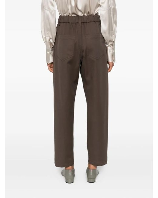 Brunello Cucinelli Broek Met Geplooide Voorkant En Vijf Zakken in het Gray