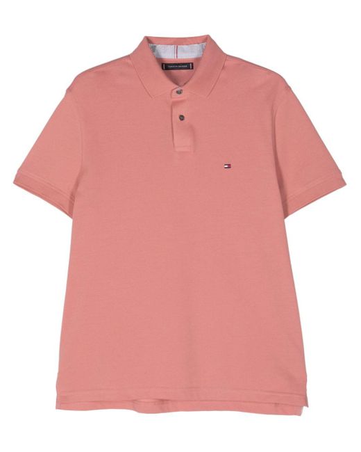 Tommy Hilfiger Poloshirt Met Geborduurd Logo in het Pink voor heren