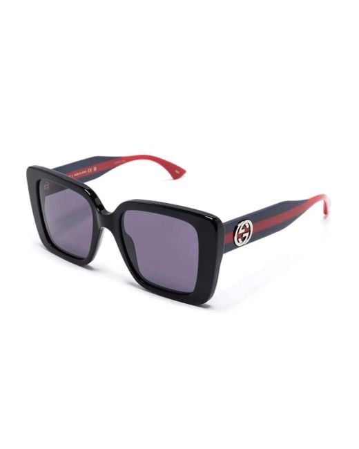 Gucci Blue Oversize-Frame Sunglasses