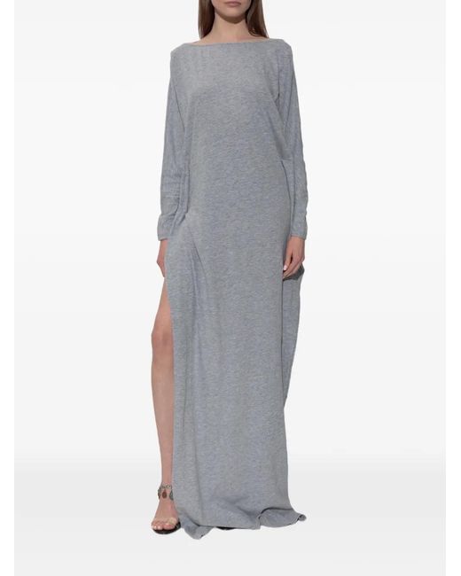 DSquared² Gray Open Back Long Sleeve Dress