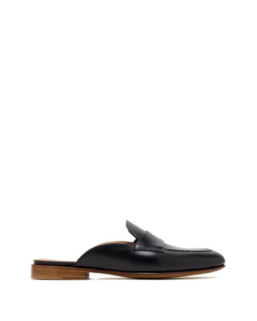 Magnanni Shoes Black Leather Mules