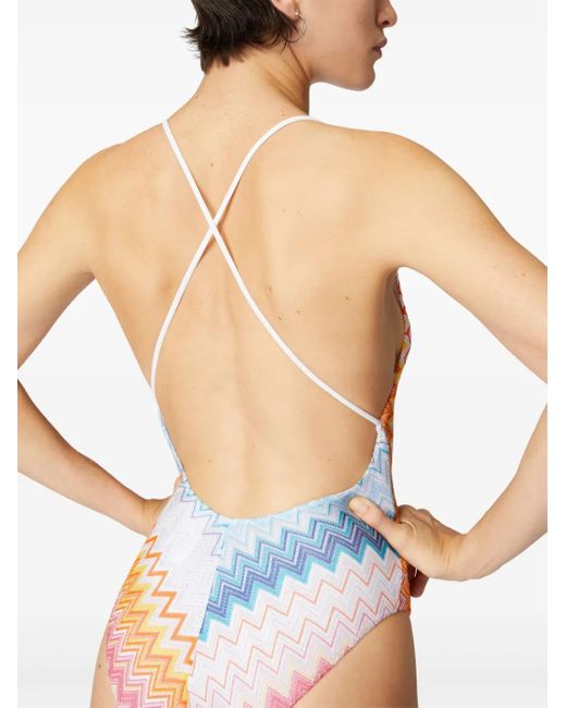 Missoni ジグザグ ワンピース水着 Blue