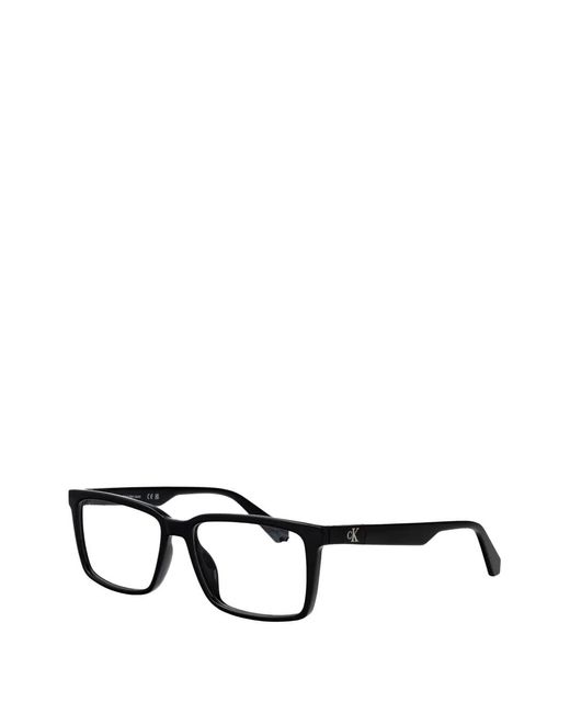Calvin Klein Black Lunettes De Vue Rectangulaires À Plaque Logo for men