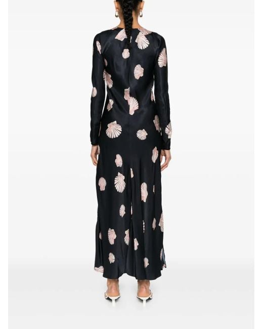 Forte Forte Black Twisted Shell Maxi Dress