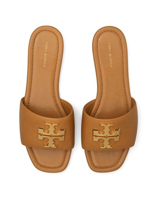 Tory Burch Brown Eleanor Slides
