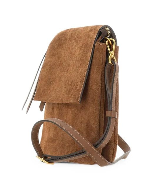 Gianni Chiarini Brown Three Suede Shoulder Bag
