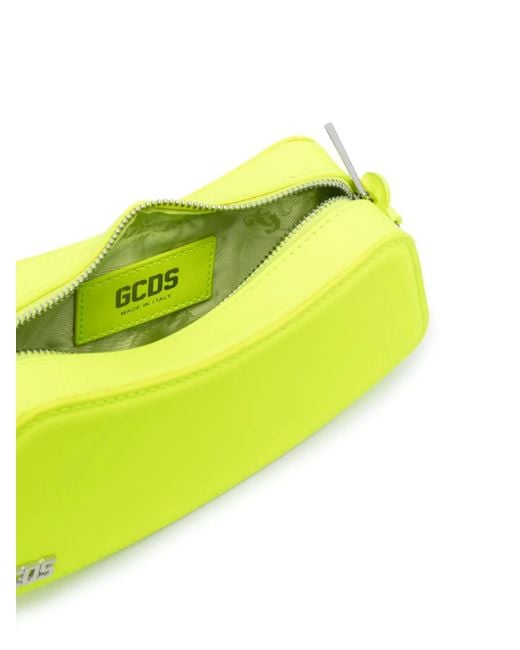 Gcds Yellow Small Comma Crossbody Bag