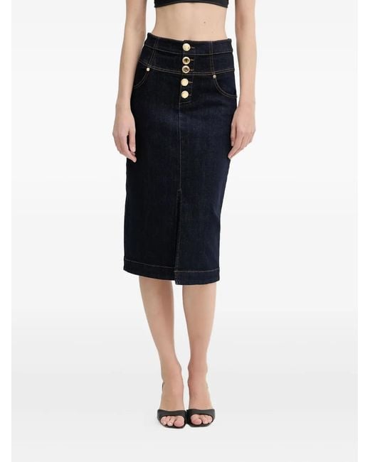 Jupe En Jean À Coupe Mi-Longue Marciano en coloris Black