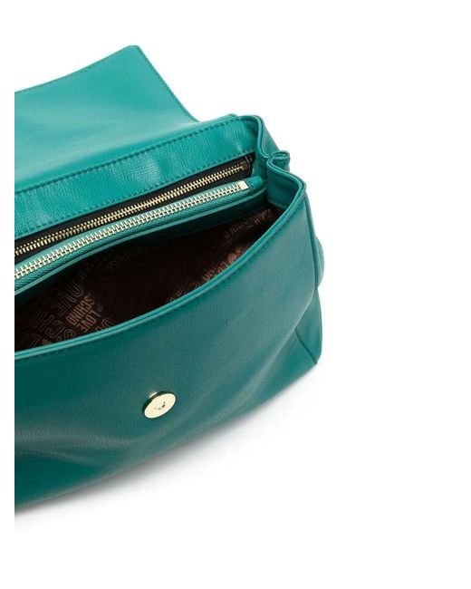 Love Moschino Green Logo-Plaque Tote Bag