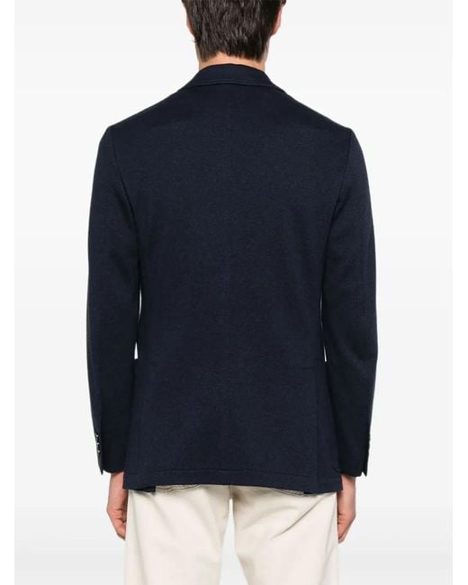 Canali Blue Patch-Pocket Two-Button Blazer for men