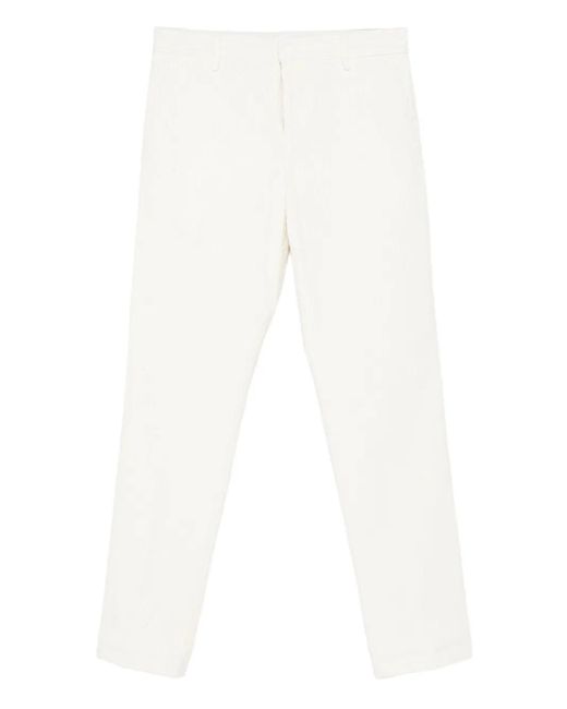 Dondup White Corduroy Trousers for men