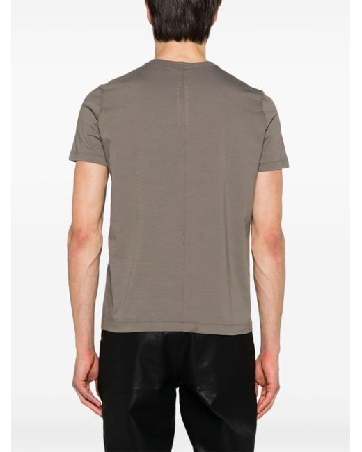 Rick Owens Gray Panelled Organic Cotton T-shirt for men