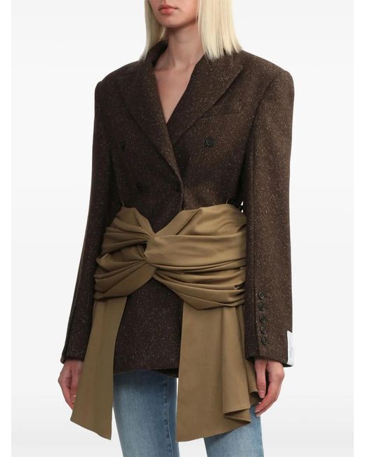 ROKH Brown Belted Blazer